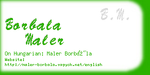 borbala maler business card